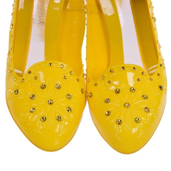 Dolce & Gabbana - Cinderella PVC Rhinestones Pumps Yellow EUR 37,5 - Picture 2 of 5